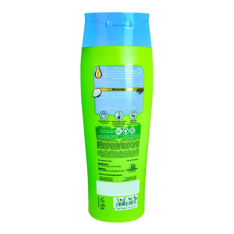 Dabur Vatika Naturals Coconut & Castor Volume & Thickness Shampoo, For Thin & Limp Hair, 360ml